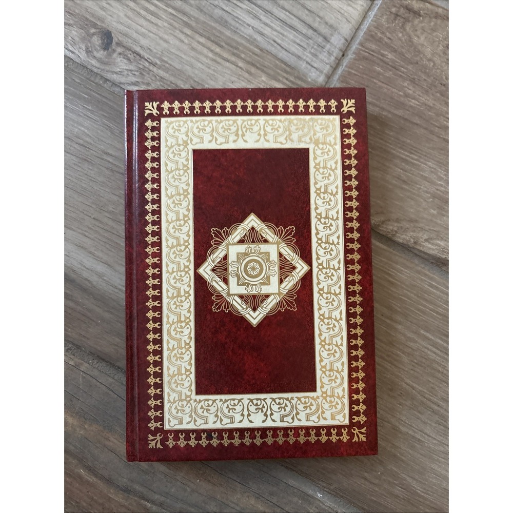 Vintage Anything Book Hardcover Blank Journal Faux Leather Gold Gilt